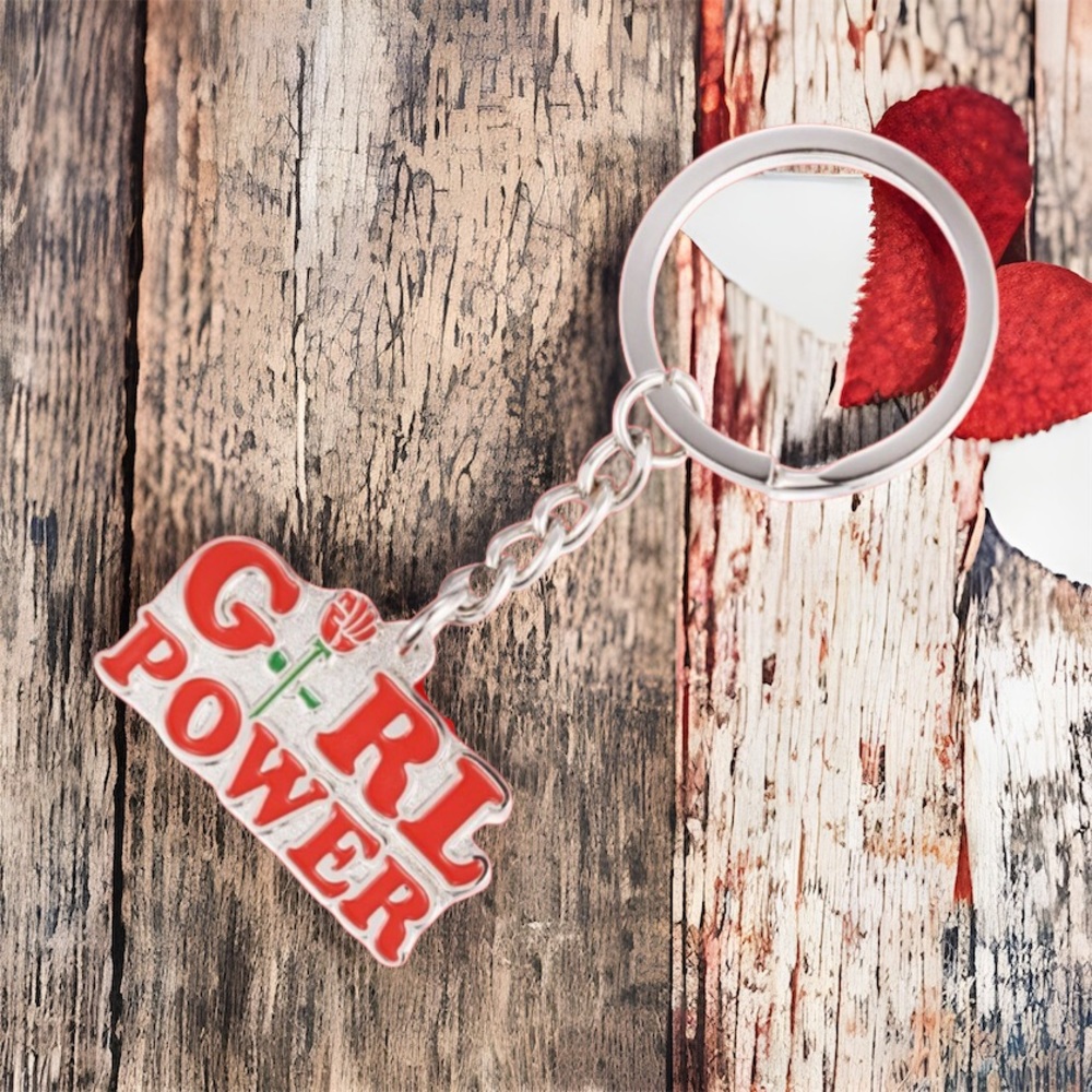 Rose Girl Power Keychain